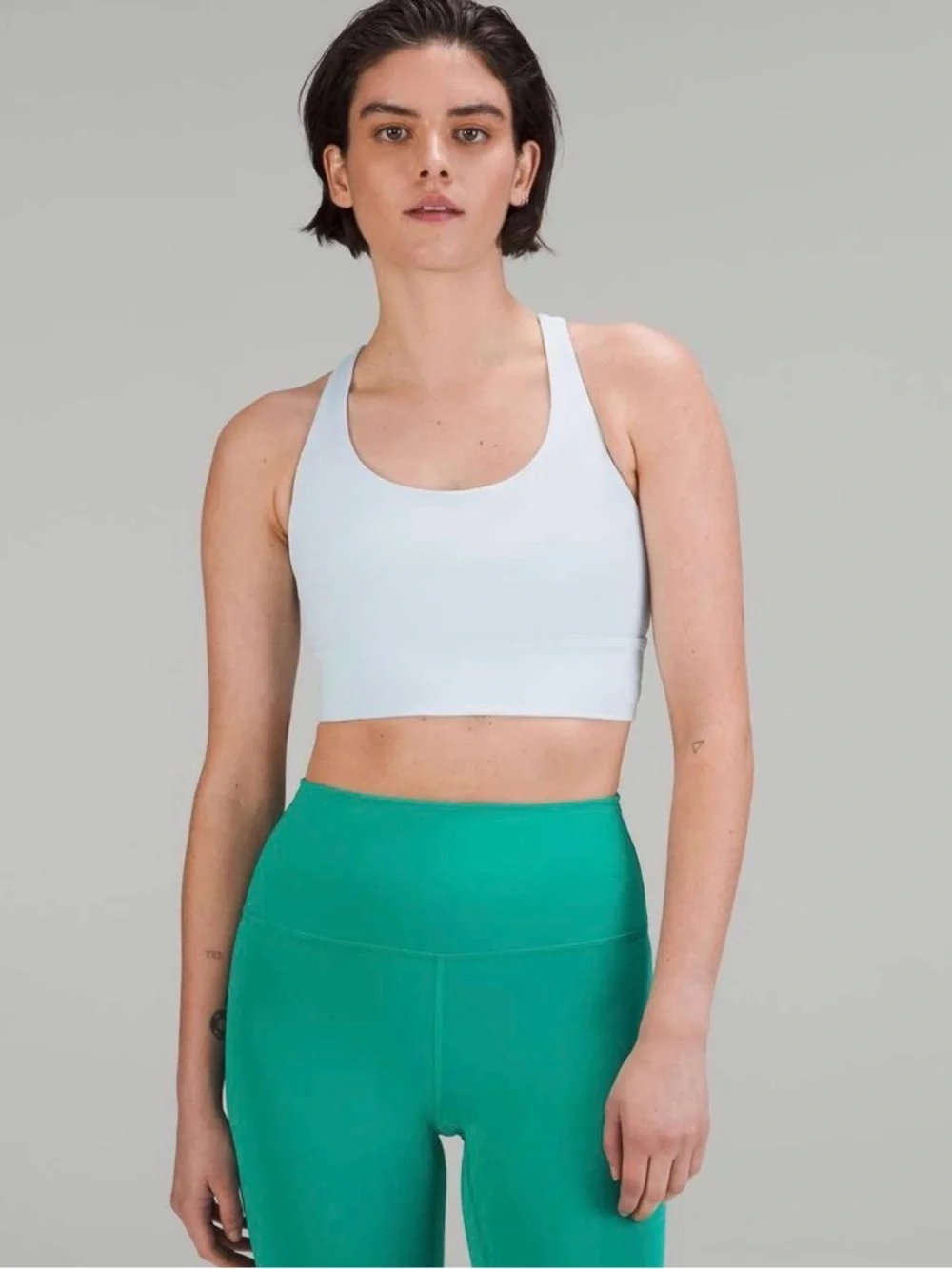 Lululemon energy line lined sports bra in powder blue
